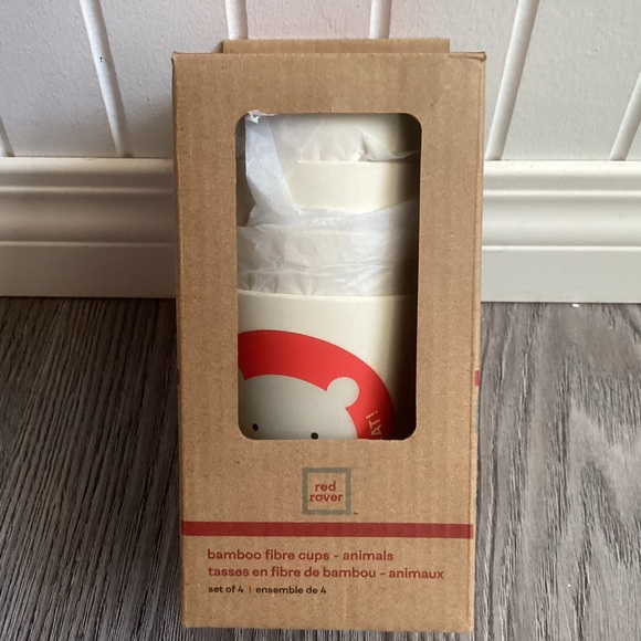 Red Rover Bamboo Animal Kids Drinking Cups, Set of 4 - Picture 4 of 9